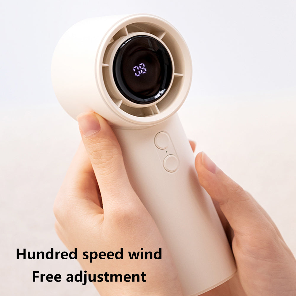 Y26 Rechargeable Summer Cooling Fan 100 Wind Speeds Digital Display Turbine Handheld Fan Y26 Rechargeable Summer Cooling Fan 100 Wind Speeds Digital Display Turbine Handheld Fan